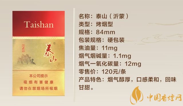 泰山香煙價格表圖大全 市面上常規款泰山香煙多少錢一包(20種)