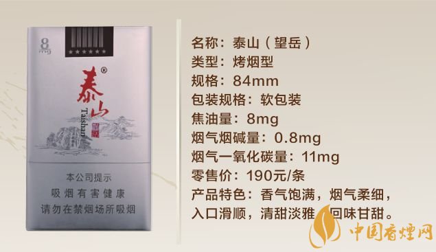 泰山香煙價格表圖大全 市面上常規款泰山香煙多少錢一包(20種)